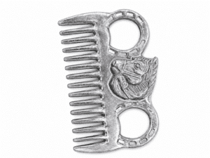 Peine aluminio con cabeza caballo