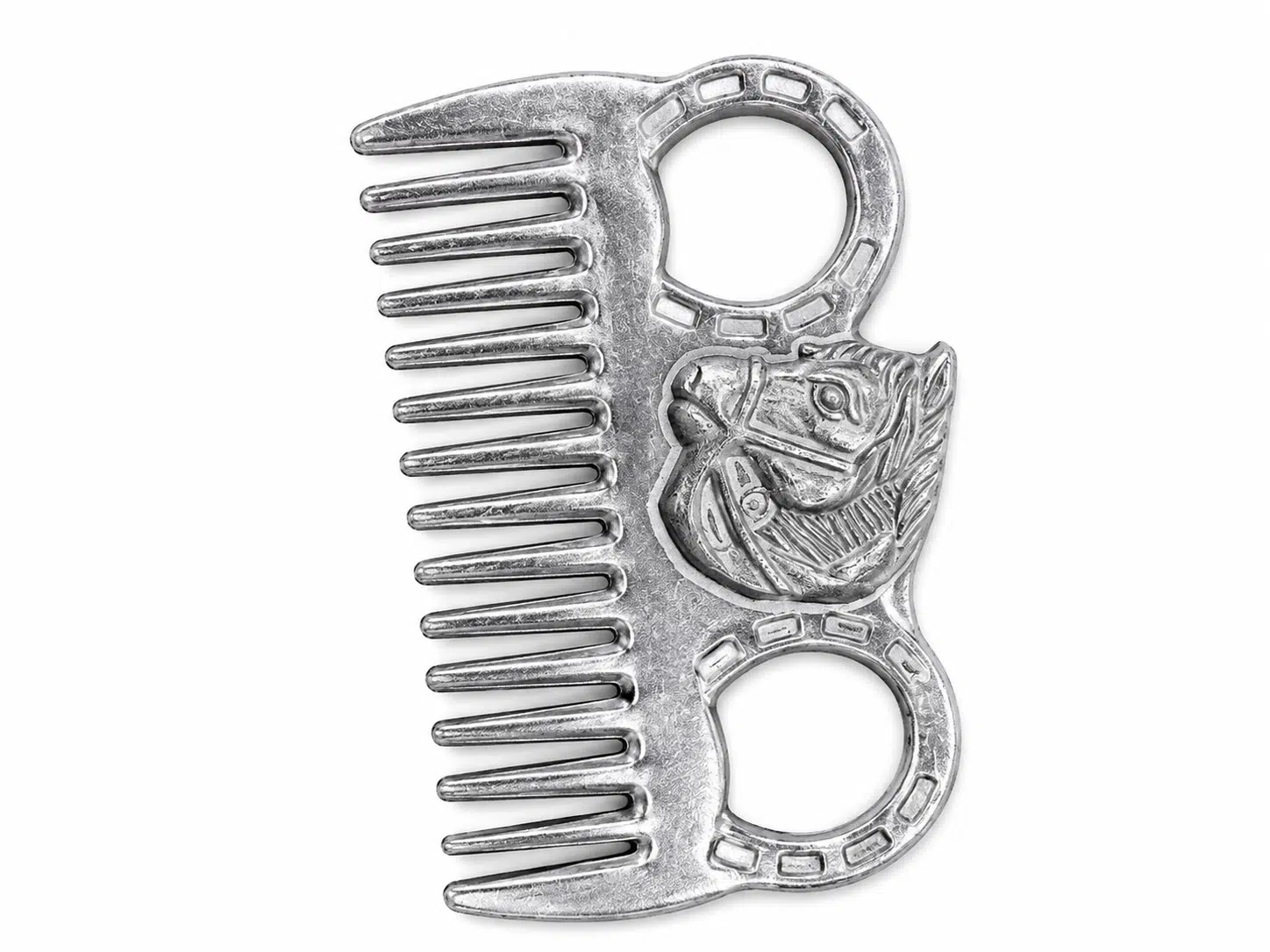Peine aluminio con cabeza caballo